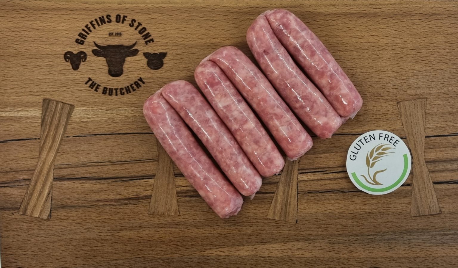 12 Award Winning Traditional Pork Thin Sausages Griffins Of Stone